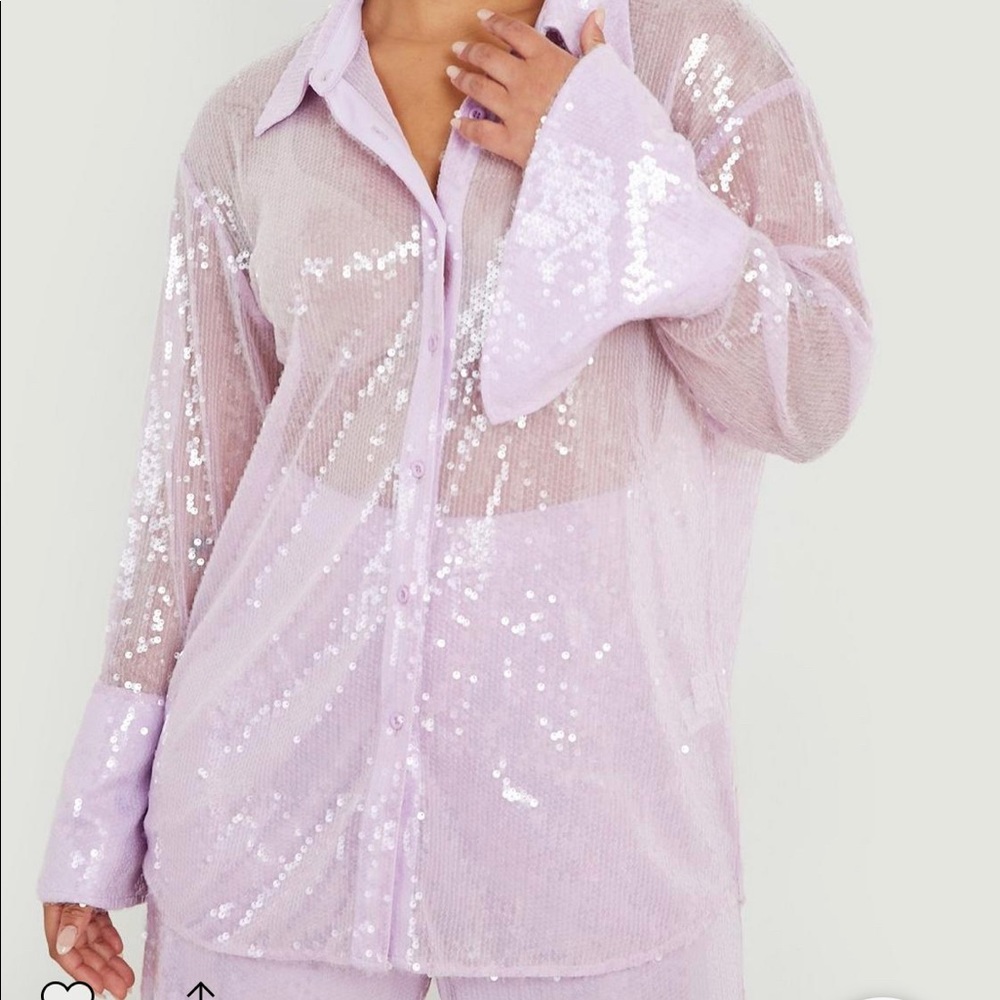 BOOHOO PLUS SIZE SEQUIN TOP